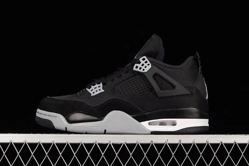 All categories Air Jordan Jordan series basketball shoes Air Jordan 4 L version Air Jordan 4 Retro "Olive Canvas" AJ4 Joe 4 black and gray denim DH7138-006